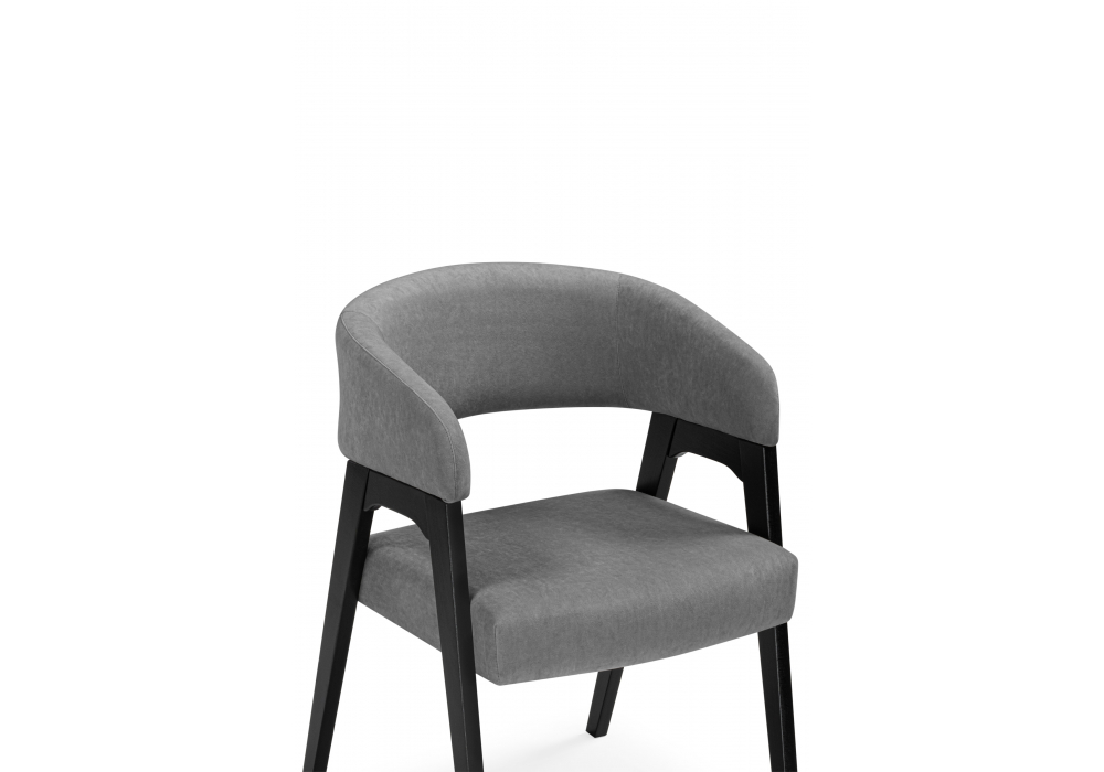 фото стул деревянный woodville невада ткань 234 / черное дерево 620592 | 220svet.ru