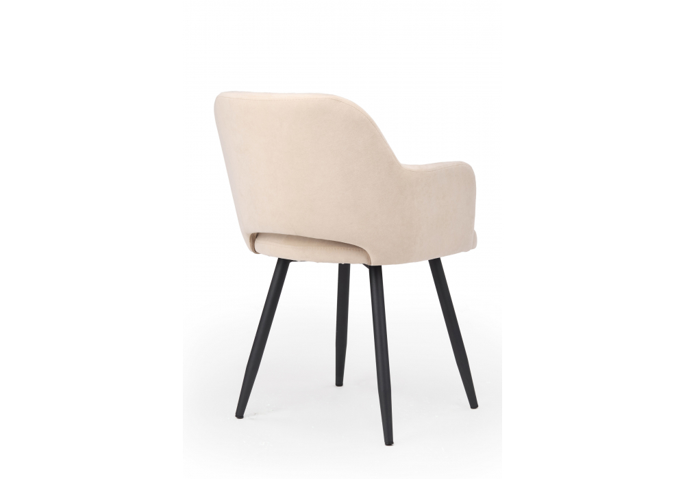 фото стул вращающийся на металлокаркасе woodville эолин 360 бежевый (glory 03) / черный 631716 | 220svet.ru