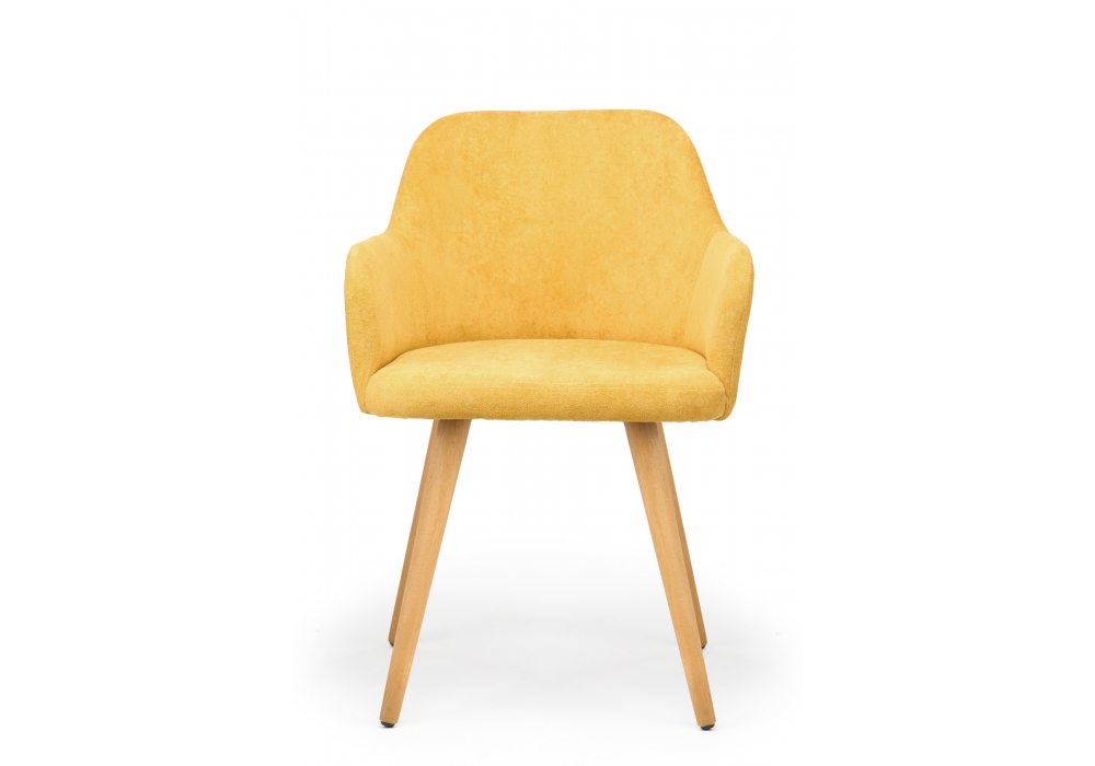 фото стул деревянный woodville инфини горчичный (ocean 016) / светлое дерево 631751 | 220svet.ru