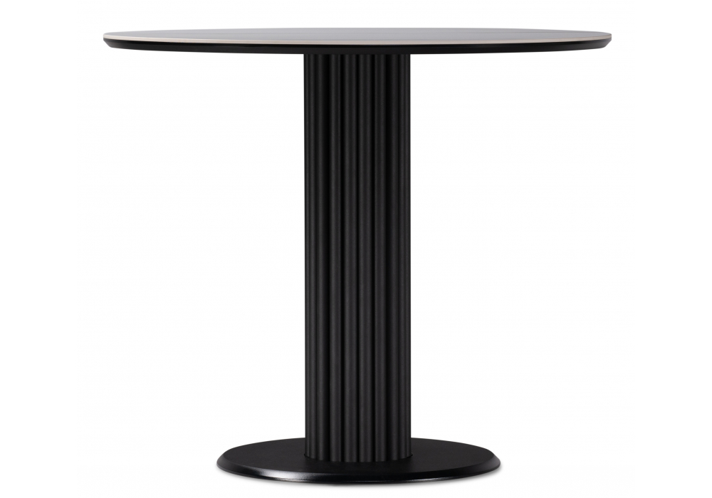 фото керамический стол woodville кэмерон 90 белый мрамор snow white / черный 612157 | 220svet.ru