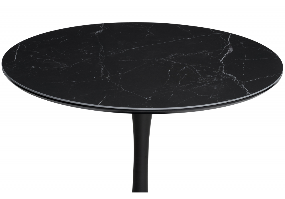 фото керамический стол woodville тулип черный мрамор 600708 | 220svet.ru