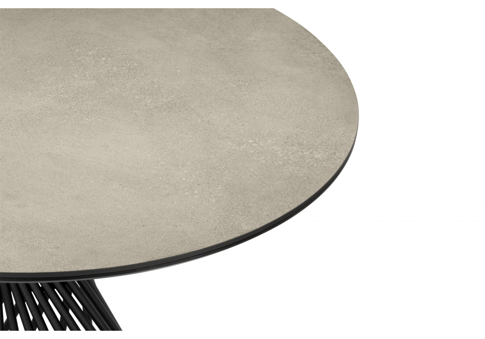 фото керамический стол woodville вивиен 110 avenue grey sahara / черный 625626 | 220svet.ru