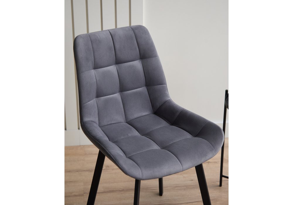 фото стул на металлокаркасе woodville челси п темно-серый (zd 995) / черный np 632459 | 220svet.ru