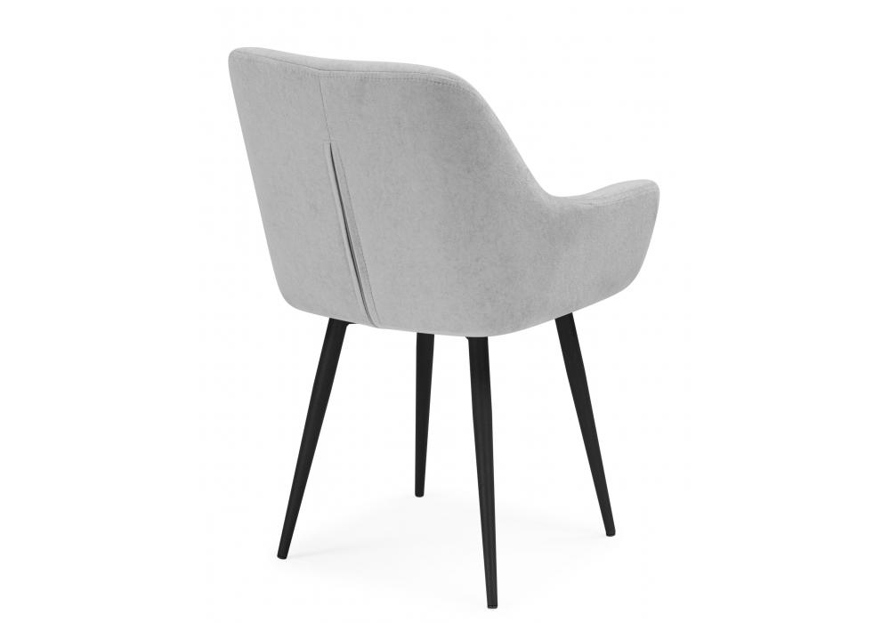 фото стул на металлокаркасе woodville флюид светло-серый / черный 642947 | 220svet.ru