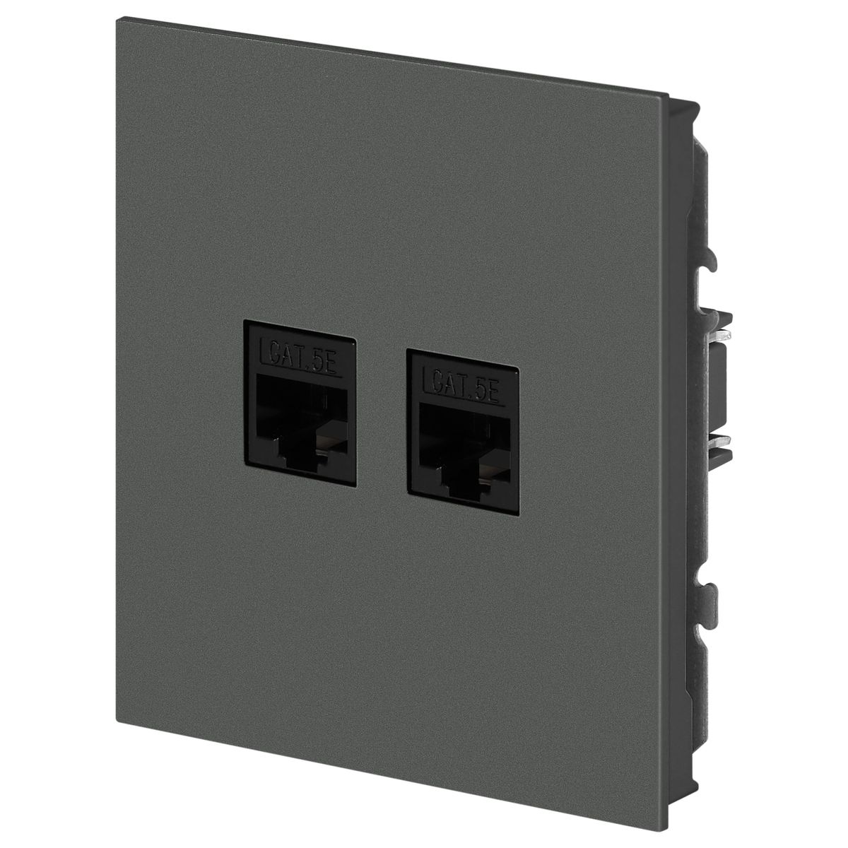 фото розетка эра arktik 16-3108-06 информационная двойная 2xrj45 графит б0070489 | 220svet.ru