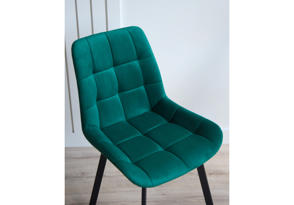 фото стул вращающийся на металлокаркасе woodville челси 360 п зеленый (zd 667) / черный 632515 | 220svet.ru