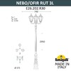 Миниатюра фото парковый фонарь fumagalli nebo ofir/rut 3l e26.202.r30.wyf1r | 220svet.ru