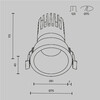 Миниатюра фото встраиваемый светильник светодиодный maytoni dip dl118-15w-3k-b | 220svet.ru