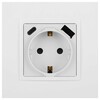 Миниатюра фото розетка эра elegance 14-4108-01 2p+e 16a-250в со шторками с usb type-a+c 5в-3а белый б0067736 | 220svet.ru