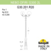 Миниатюра фото парковый фонарь fumagalli nebo ofir/g300 2l g30.202.r20.vye27 | 220svet.ru