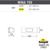 Миниатюра фото светильник для подсветки лестниц встраиваемый fumagalli nina 150 6c1.000.000.ayj1l | 220svet.ru