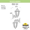 Миниатюра фото светильник уличный настенный fumagalli bisso/anna e22.131.000.wye27dn | 220svet.ru
