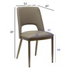 Миниатюра фото стул обеденный экокожа бежевый+бронза garda decor 163yh-06574 | 220svet.ru