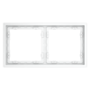 Миниатюра фото рамка пластиковая на 2 поста voltum s70 vls100202 (белый матовый) | 220svet.ru