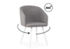 Миниатюра фото стул на металлокаркасе поворотный woodville монер 360 темно-серый (glory 20) / белый 632668 | 220svet.ru