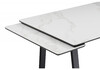 Миниатюра фото керамический стол раскладной woodville джек 140(200)х80 белый мрамор alpin white / черный 612899 | 220svet.ru