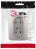 Миниатюра фото розетка эра серия 12 12-2107-16 двойная 2x2p 16а-250в титан б0065644 | 220svet.ru