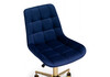 Миниатюра фото офисное кресло woodville честер синий / золото 533179 | 220svet.ru