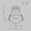 Миниатюра фото встраиваемый светильник светодиодный maytoni dip dl117-15w-3k-b | 220svet.ru