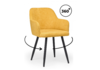Миниатюра фото стул на металлокаркасе поворотный woodville инфини 360 горчичный /черный 631758 | 220svet.ru