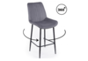 Миниатюра фото барный стул вращающийся woodville седа 360 темно-серый (zd 995) / черный 632594 | 220svet.ru