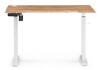 Миниатюра фото компьютерный стол woodville маркос с механизмом подъема белый / вотан дуб 578482 | 220svet.ru