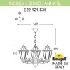 Миниатюра фото подвесной уличный светильник fumagalli sichem/anna 3l e22.120.s30.bxf1r | 220svet.ru
