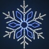 Миниатюра фото светодиодная снежинка "кристалл" ø1,1м бело-синяя, дюралайт на металлическом каркасе, ip65 ltc lc-13096 | 220svet.ru
