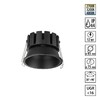 Миниатюра фото встраиваемый светильник светодиодный с переключателем цветовой температуры novotech solis 359858 черный | 220svet.ru
