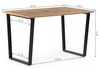 Миниатюра фото стол деревянный woodville лота лофт 140 25 мм дуб вотан / матовый черный 489611 | 220svet.ru
