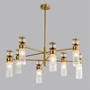 Миниатюра фото потолочная люстра на штанге lumion denver 8276/8 латунь | 220svet.ru