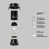 Миниатюра фото встраиваемый светильник светодиодный maytoni dip dl117-15w-3k-b | 220svet.ru