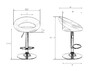 Миниатюра фото стул барный dobrin mira lm-5001-n_ch-m_el-188-55-11300 | 220svet.ru