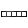 Миниатюра фото рамка стеклянная на 5 постов voltum s70 vls110508 (черный,стекло) | 220svet.ru