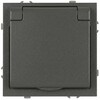 Миниатюра фото розетка эра galaxy 15-2103-06 c заземлением 2p+e schuko со шторками с крышкой 16а-250в ip20 графит б0070668 | 220svet.ru