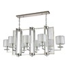 Миниатюра фото подвесная люстра crystal lux sp8 l1000 nickel/white | 220svet.ru